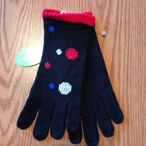 [vintage?] Embroidered Dot Gloves